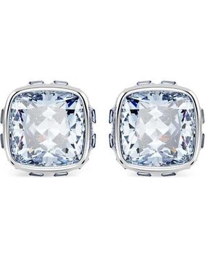 Swarovski Pendientes con cristales con corte cojín - Azul