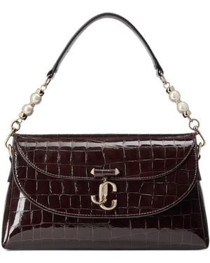 Jimmy Choo Avenue Curve Top-Handle Bag - Brown