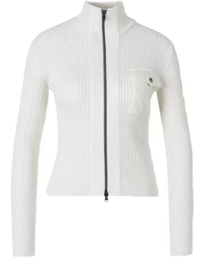 Herno Ribgebreid Vest - Wit