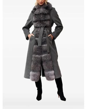 Poche Paris Belted Midi Coat - Black