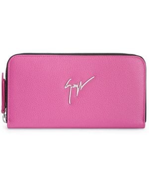 Giuseppe Zanotti Paula Logo-Lettering Wallet - Purple