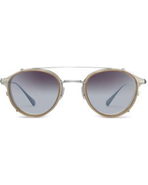 Mr. Leight Runde Sonnenbrille Mit Doppelsteg - Grau