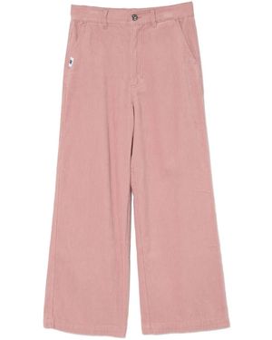 Chocoolate Logo-Patch Trousers - Pink