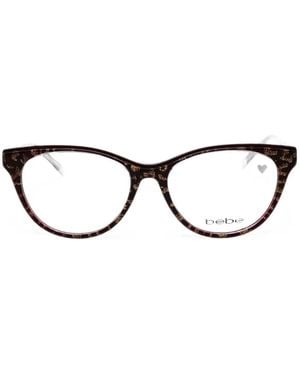 Bebe Leopard-Print Cat-Eye Glasses - Black