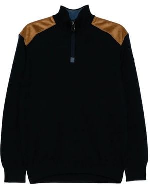 Paul & Shark Wool Half-Zip Jumper - Black