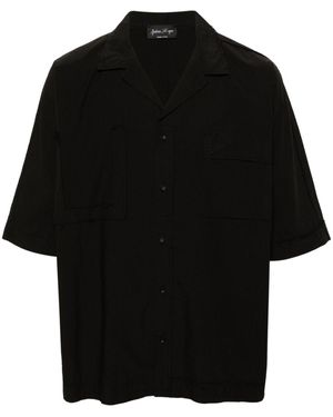 Andrea Ya'aqov Raw-Cut Cotton Shirt - Black