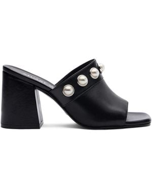 Stuart Weitzman 85Mm Portia Pearl-Embellished Sandals - Black
