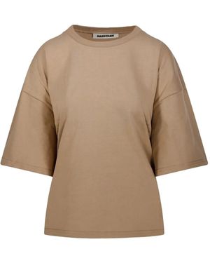 DARKPARK Gathered-Detail T-Shirt - Natural