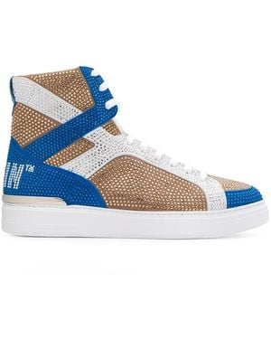 Philipp Plein Money Beast Hi-Top Trainers - Blue