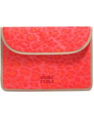 Bimba Y Lola Leopard Computer Case - Red