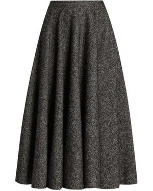 Dolce & Gabbana Wool-Blend Midi Skirt - Gray
