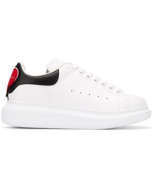 McQueen Oversized Heart Patch Trainers - White
