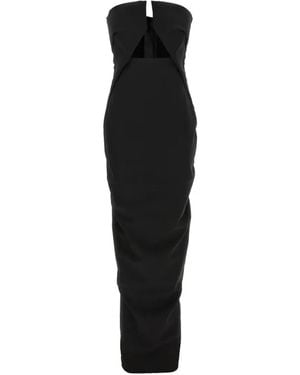 Rick Owens Maxi Prong Gown Cut-Out Dress - Black