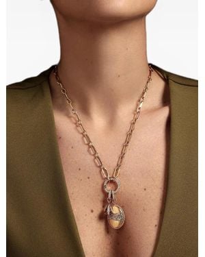 CLARA CHEHAB Large Liberté Diamond Rope Charm - Brown
