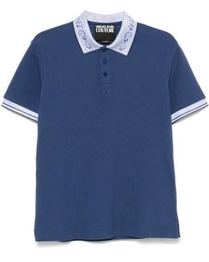 Versace Jeans Couture ロゴカラー ポロシャツ - ブルー