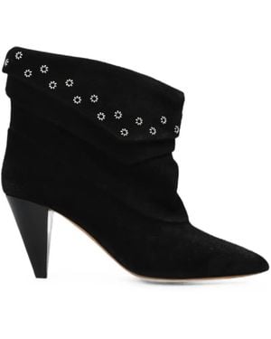 Isabel Marant Lyone Stud-Embellished Ankle Boots - Black