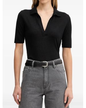 SIMONA CORSELLINI Short-Sleeve Top - Black