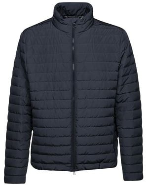 Geox Warrens Quilted-Design Jacket - Blue