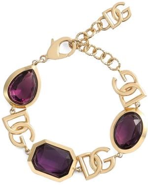 Dolce & Gabbana Bracelet À Logo Dg - Métallisé