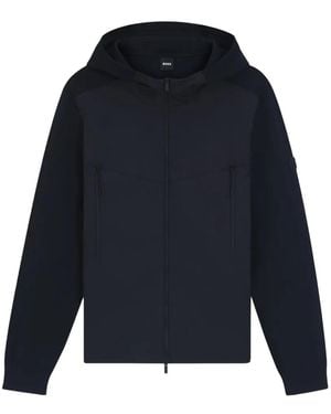 BOSS P-Imatteo Hooded Jacket - Blue