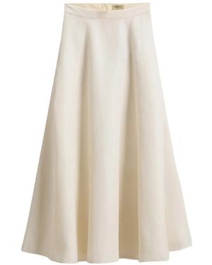 Woolrich High Waist Mini Skirt With Concealed Zip - White