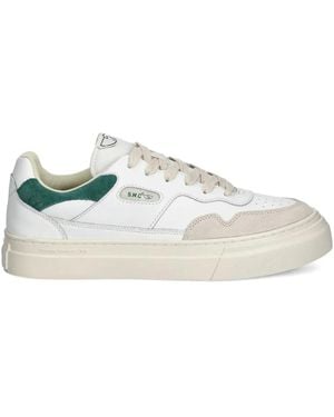 Stepney Workers Club Pearl Leather Panel Trainers - White