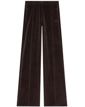 Courreges Velvet Tracksuit Track Trousers - Red