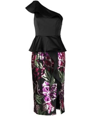 Marchesa スパンコール ドレス - ブラック