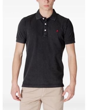 Replay Polo Con Logo Bordado - Negro