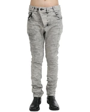 Boris Bidjan Saberi Drop-Crotch Slim-Cut Trousers - Grey