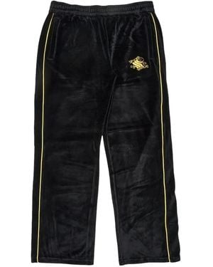 Sp5der Outline Velour Track Trousers - Black