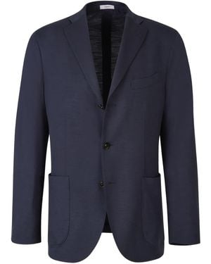 Boglioli Knitted Wool Blazer - Blue