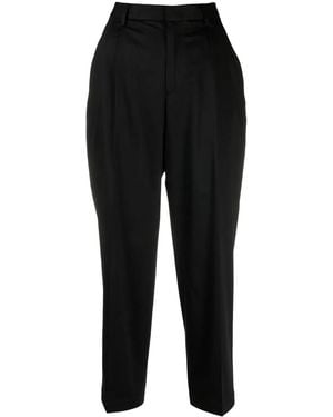 Woolrich Dart-Detail Tapered Trousers - Black