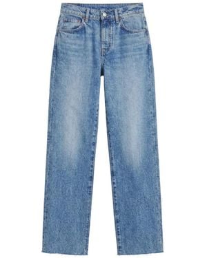 Reformation Vaqueros 90S Val Con Dobladillo Sin Rematar - Azul