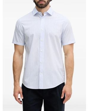 GANT Vertical-Stripe Short-Sleeve Shirt - White
