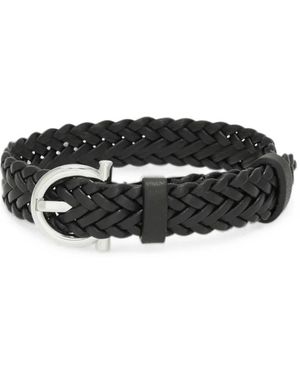 Ferragamo Woven Bracelet With Gancini Clasp - Blue