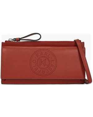 KARL LAGERFELD Logo-Detail Cross Body Bag - Red
