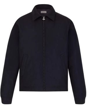 Fursac Zip-Front Bomber Jacket - Blue