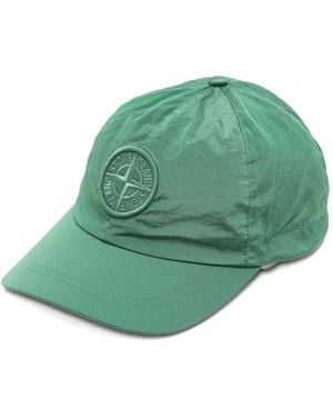 Stone Island Logo-embroidered baseball cap - Grün