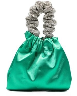 Twentyfourhaitch Anaan Crystal-Embellished Clutch Bag - Green