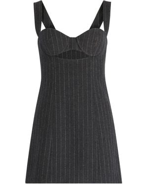 retroféte Cutout Pinstripe Ariya Dress - Schwarz
