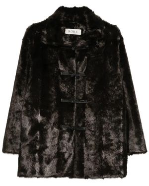 Rohe Abrigo estilo mandarín - Negro