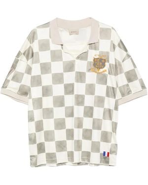 RETERNITY L'Atelier De La Rue Checkerboard-Print T-Shirt - White