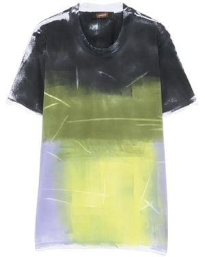 Cividini Editta T-Shirt mit abstraktem Print - Gelb