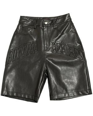 Bottega Desires Shorts Con Aplique Del Logo - Gris