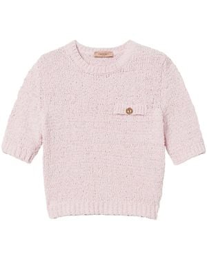 Twinset Oval T クロップド プルオーバー - ピンク