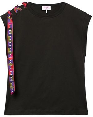 PUCCI Print-Detailed Top - Black
