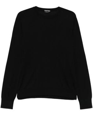 Tom Ford クルーネック シルクセーター - ブラック