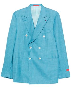 Isaia Blazer con doble botonadura - Azul