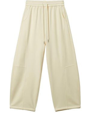 B+ AB Elasticated-Waistband Track Pants - Natural